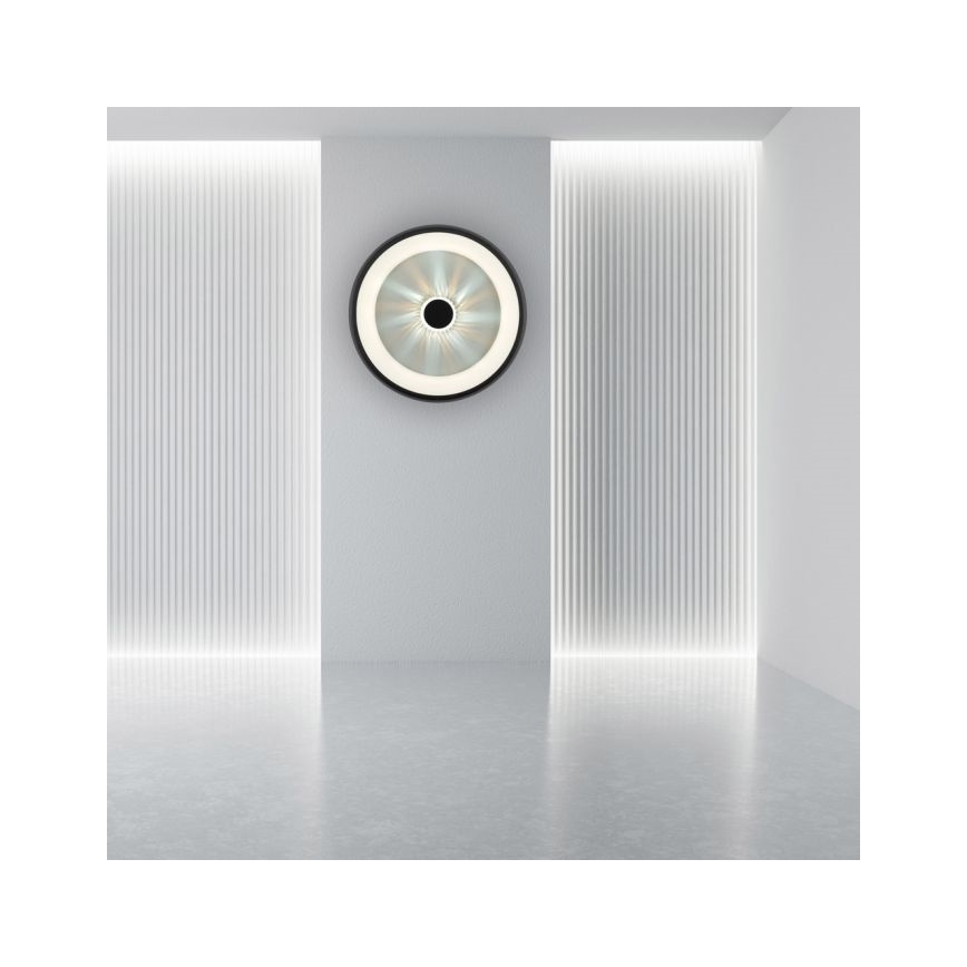 JUST LIGHT. 14384-18 - LED loftlampe dæmpbar VERTIGO LED/29W/230V 2700-5000K sort + fjernbetjening