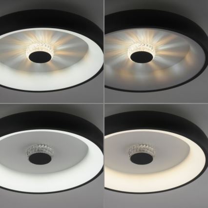 JUST LIGHT. 14384-18 - LED loftlampe dæmpbar VERTIGO LED/29W/230V 2700-5000K sort + fjernbetjening