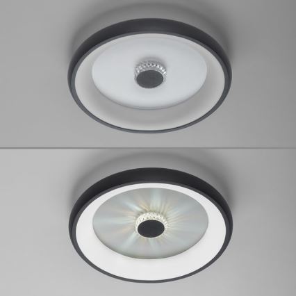 JUST LIGHT. 14384-18 - LED loftlampe dæmpbar VERTIGO LED/29W/230V 2700-5000K sort + fjernbetjening