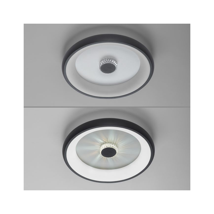 JUST LIGHT. 14384-18 - LED loftlampe dæmpbar VERTIGO LED/29W/230V 2700-5000K sort + fjernbetjening