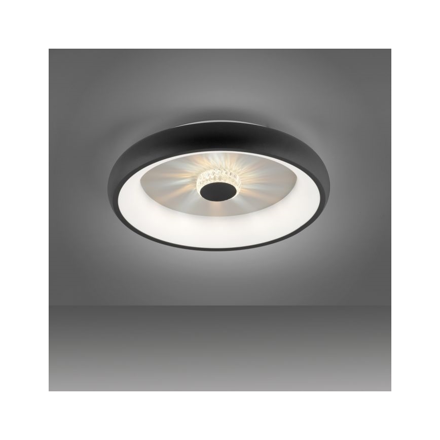 JUST LIGHT. 14384-18 - LED loftlampe dæmpbar VERTIGO LED/29W/230V 2700-5000K sort + fjernbetjening