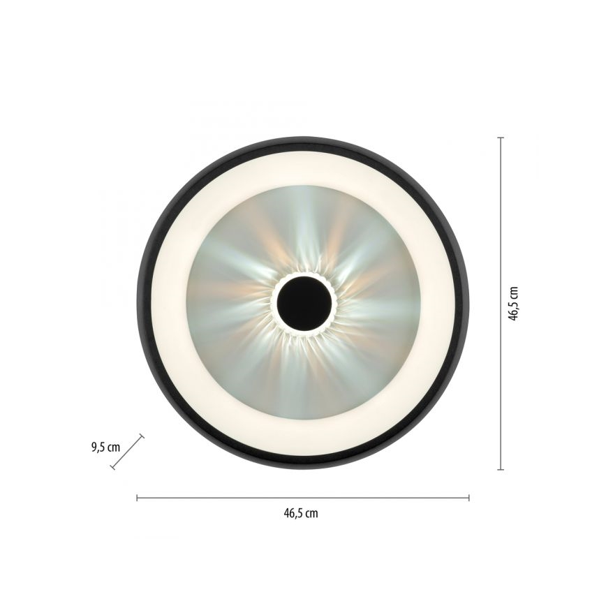 JUST LIGHT. 14384-18 - LED loftlampe dæmpbar VERTIGO LED/29W/230V 2700-5000K sort + fjernbetjening