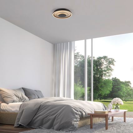 JUST LIGHT. 14409-21 - LED-loftlampe GLITTY LED/22W/230V Ø 40 cm sort