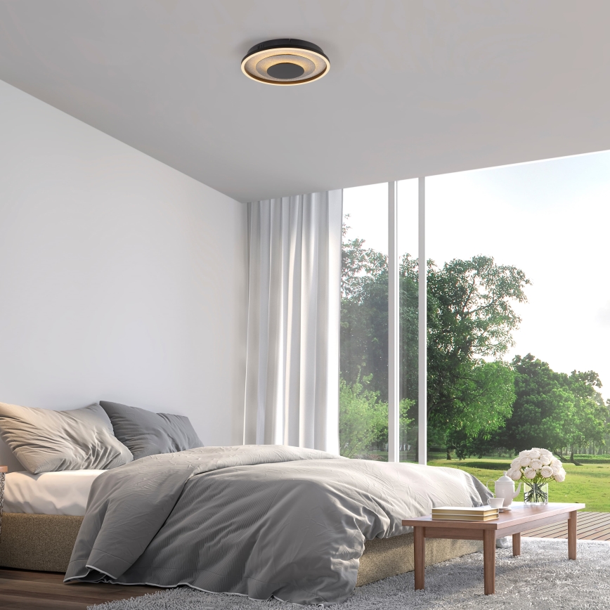 JUST LIGHT. 14409-21 - LED-loftlampe GLITTY LED/22W/230V Ø 40 cm sort