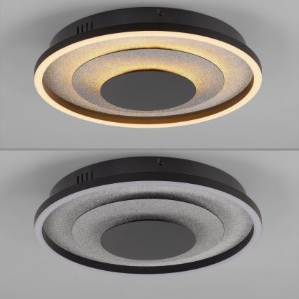 JUST LIGHT. 14409-21 - LED-loftlampe GLITTY LED/22W/230V Ø 40 cm sort