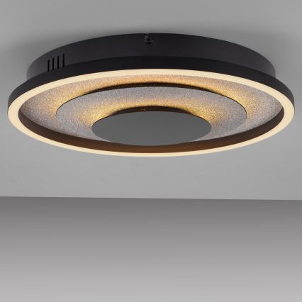 JUST LIGHT. 14409-21 - LED-loftlampe GLITTY LED/22W/230V Ø 40 cm sort