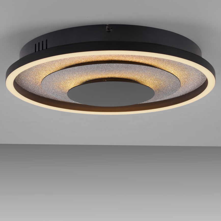 JUST LIGHT. 14409-21 - LED-loftlampe GLITTY LED/22W/230V Ø 40 cm sort