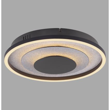 JUST LIGHT. 14409-21 - LED-loftlampe GLITTY LED/22W/230V Ø 40 cm sort