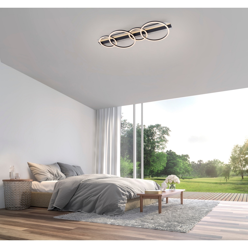 JUST LIGHT. 14426-21 - LED loftlampe CICHIO LED/37W/230V + LED/9,5W 30x86 cm sort