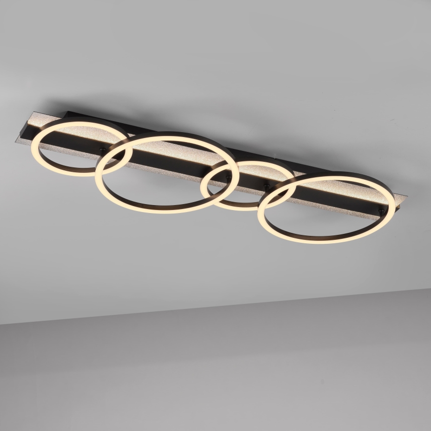 JUST LIGHT. 14426-21 - LED loftlampe CICHIO LED/37W/230V + LED/9,5W 30x86 cm sort