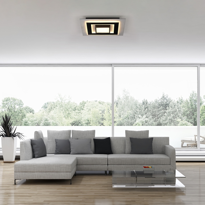 JUST LIGHT. 14439-21 - LED-loftlampe CICHIO LED/18,5W/230V + LED/9W 40x40 cm sort