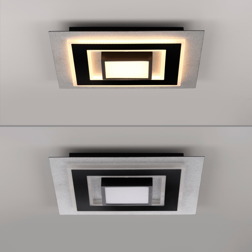 JUST LIGHT. 14439-21 - LED-loftlampe CICHIO LED/18,5W/230V + LED/9W 40x40 cm sort