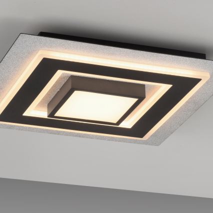 JUST LIGHT. 14439-21 - LED-loftlampe CICHIO LED/18,5W/230V + LED/9W 40x40 cm sort