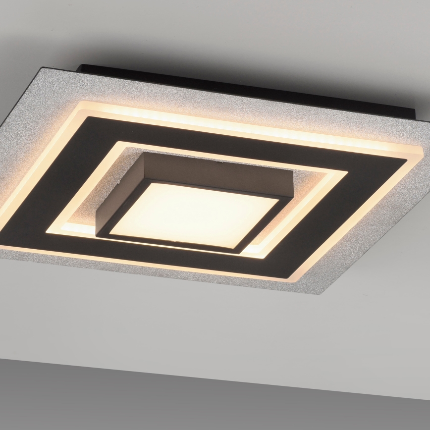 JUST LIGHT. 14439-21 - LED-loftlampe CICHIO LED/18,5W/230V + LED/9W 40x40 cm sort