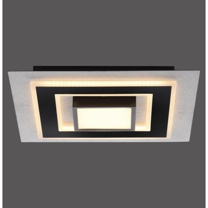 JUST LIGHT. 14439-21 - LED-loftlampe CICHIO LED/18,5W/230V + LED/9W 40x40 cm sort