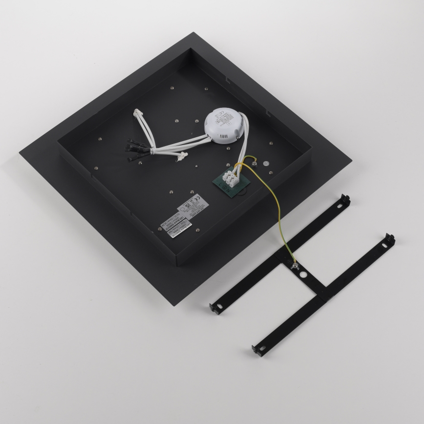 JUST LIGHT. 14439-21 - LED-loftlampe CICHIO LED/18,5W/230V + LED/9W 40x40 cm sort