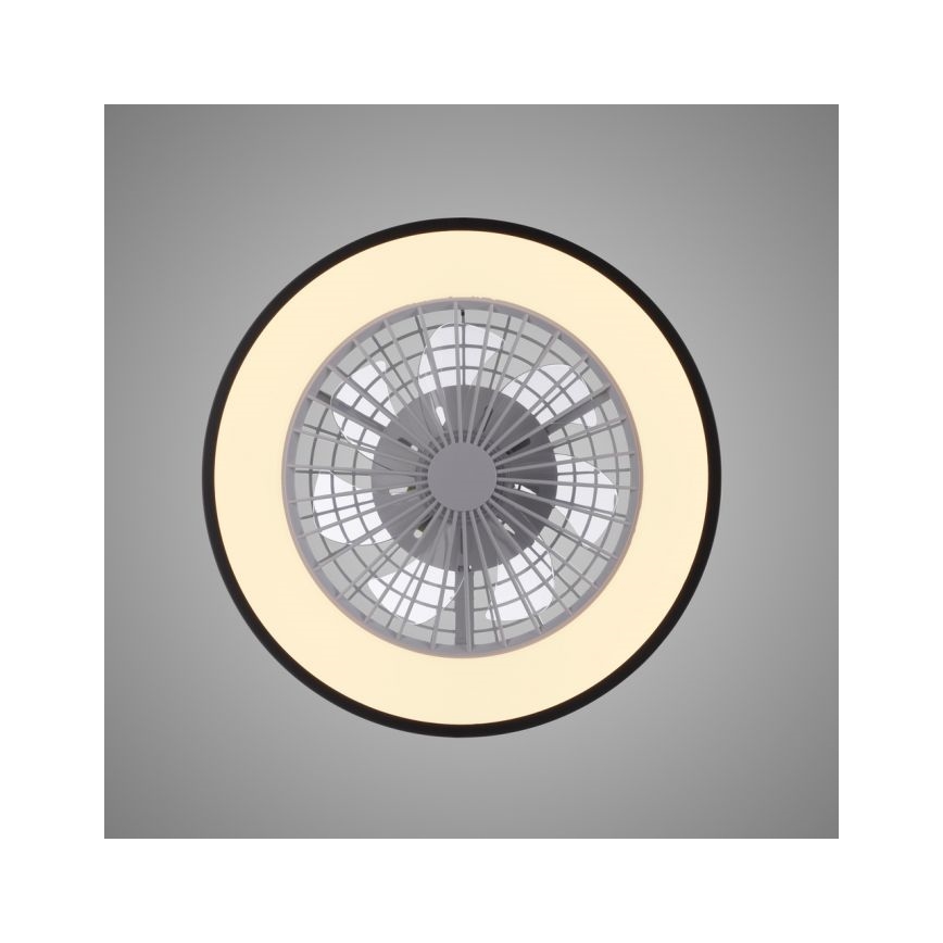 JUST LIGHT. 14447-18 - LED loftventilator med lys m. RGBW-farver dæmpbar LENO LED/44W/230V 3000-6500K diameter 48,6 cm hvid + fjernbetjening