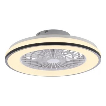 JUST LIGHT. 14447-18 - LED loftventilator med lys m. RGBW-farver dæmpbar LENO LED/44W/230V 3000-6500K diameter 48,6 cm hvid + fjernbetjening