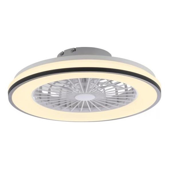JUST LIGHT. 14447-18 - LED loftventilator med lys m. RGBW-farver dæmpbar LENO LED/44W/230V 3000-6500K diameter 48,6 cm hvid + fjernbetjening