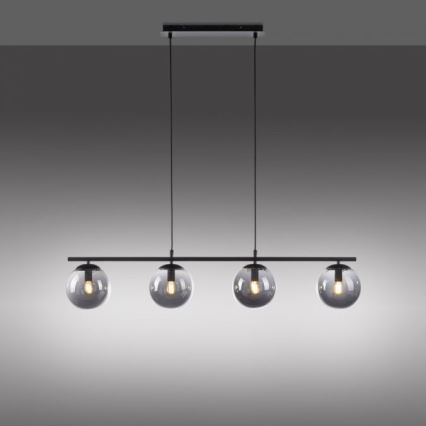 JUST LIGHT. 14604-18 - Pendel WIDOW 4xE14/25W/230V sort