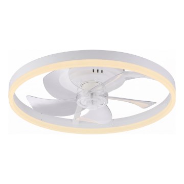 JUST LIGHT. 14624-16 - LED-dæmpbar loftventilator med lys RITA LED/22W/230V 3000-6000K Ø 50 cm hvid + fjernbetjening