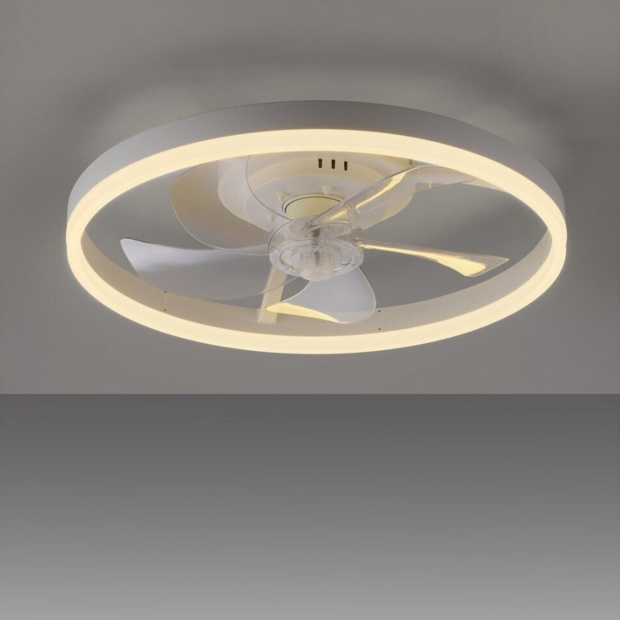 JUST LIGHT. 14624-16 - LED-dæmpbar loftventilator med lys RITA LED/22W/230V 3000-6000K Ø 50 cm hvid + fjernbetjening