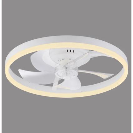 JUST LIGHT. 14624-16 - LED-dæmpbar loftventilator med lys RITA LED/22W/230V 3000-6000K Ø 50 cm hvid + fjernbetjening