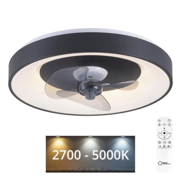 JUST LIGHT. 14644-18 - LED Loftlampe med ventilator dæmpbar VENIKA LED/36W/230V diameter 48,6 cm 2700-5000K + fjernbetjening