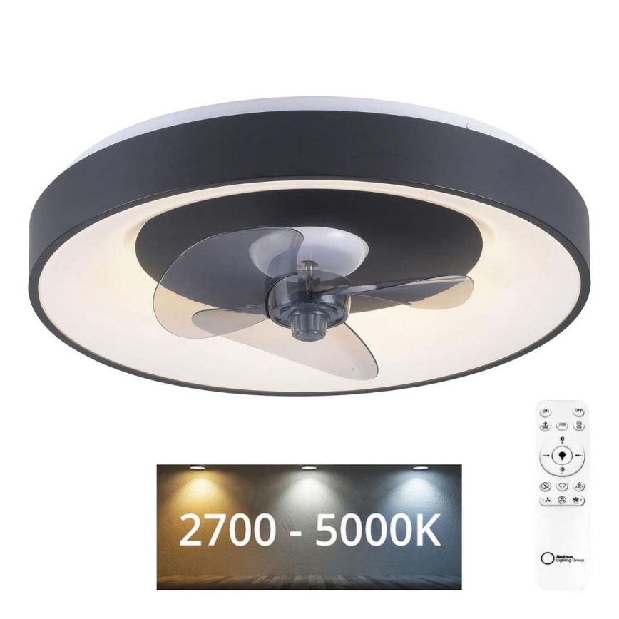 JUST LIGHT. 14644-18 - LED Loftlampe med ventilator dæmpbar VENIKA LED/36W/230V diameter 48,6 cm 2700-5000K + fjernbetjening