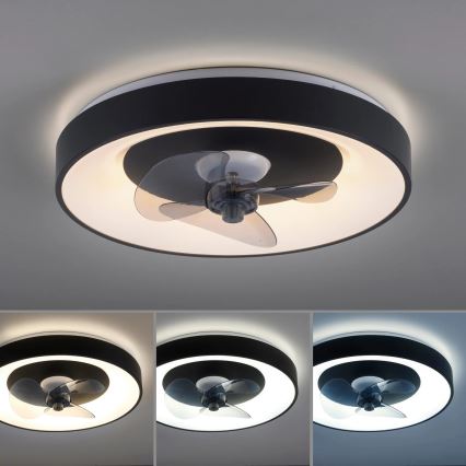JUST LIGHT. 14644-18 - LED Loftlampe med ventilator dæmpbar VENIKA LED/36W/230V diameter 48,6 cm 2700-5000K + fjernbetjening