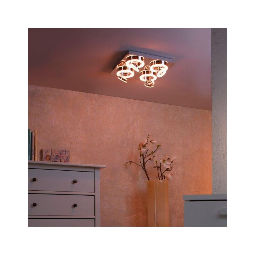 JUST LIGHT. 14662-17 - LED spotlampe m. RGBW-farver dæmpbar TIM LOLASMART 4xLED/5,9/230V 2700-5000K + fjernbetjening