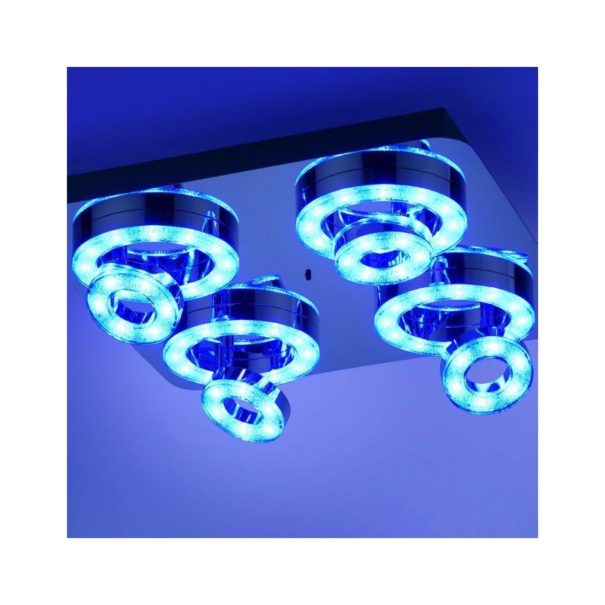 JUST LIGHT. 14662-17 - LED spotlampe m. RGBW-farver dæmpbar TIM LOLASMART 4xLED/5,9/230V 2700-5000K + fjernbetjening