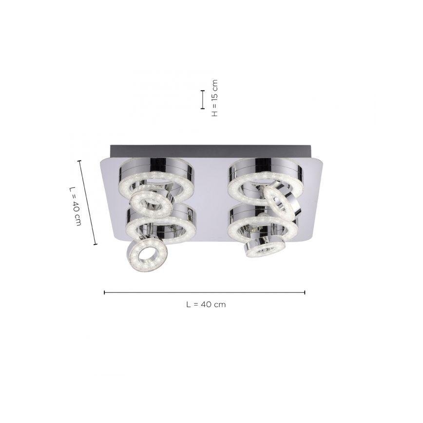 JUST LIGHT. 14662-17 - LED spotlampe m. RGBW-farver dæmpbar TIM LOLASMART 4xLED/5,9/230V 2700-5000K + fjernbetjening