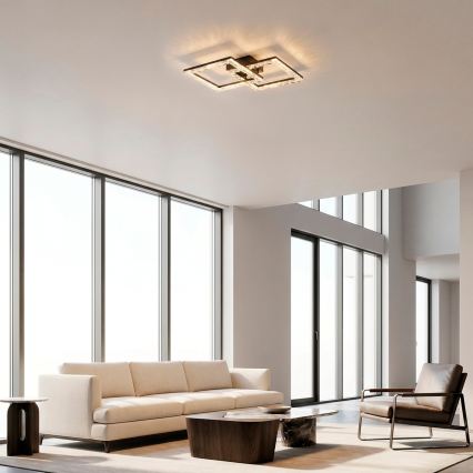 JUST LIGHT. 14732-18 - LED loftlampe GLITRA LED/17,5W/230V 37,6x37,6 cm sort