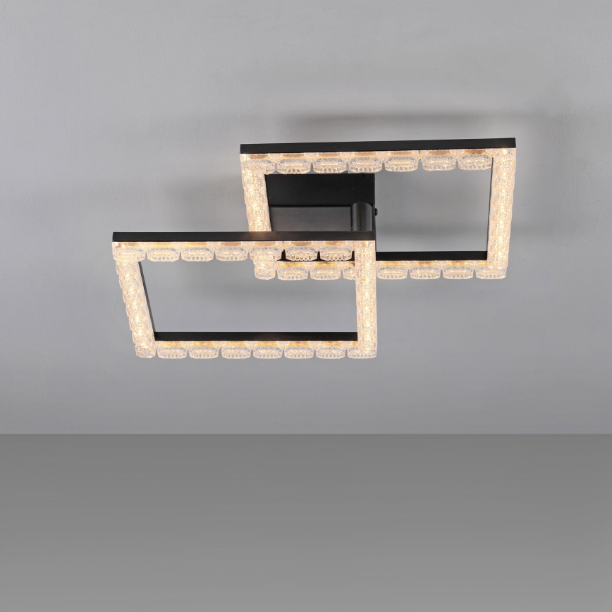 JUST LIGHT. 14732-18 - LED loftlampe GLITRA LED/17,5W/230V 37,6x37,6 cm sort