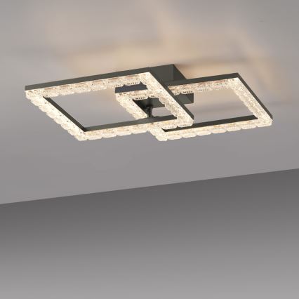 JUST LIGHT. 14732-18 - LED loftlampe GLITRA LED/17,5W/230V 37,6x37,6 cm sort