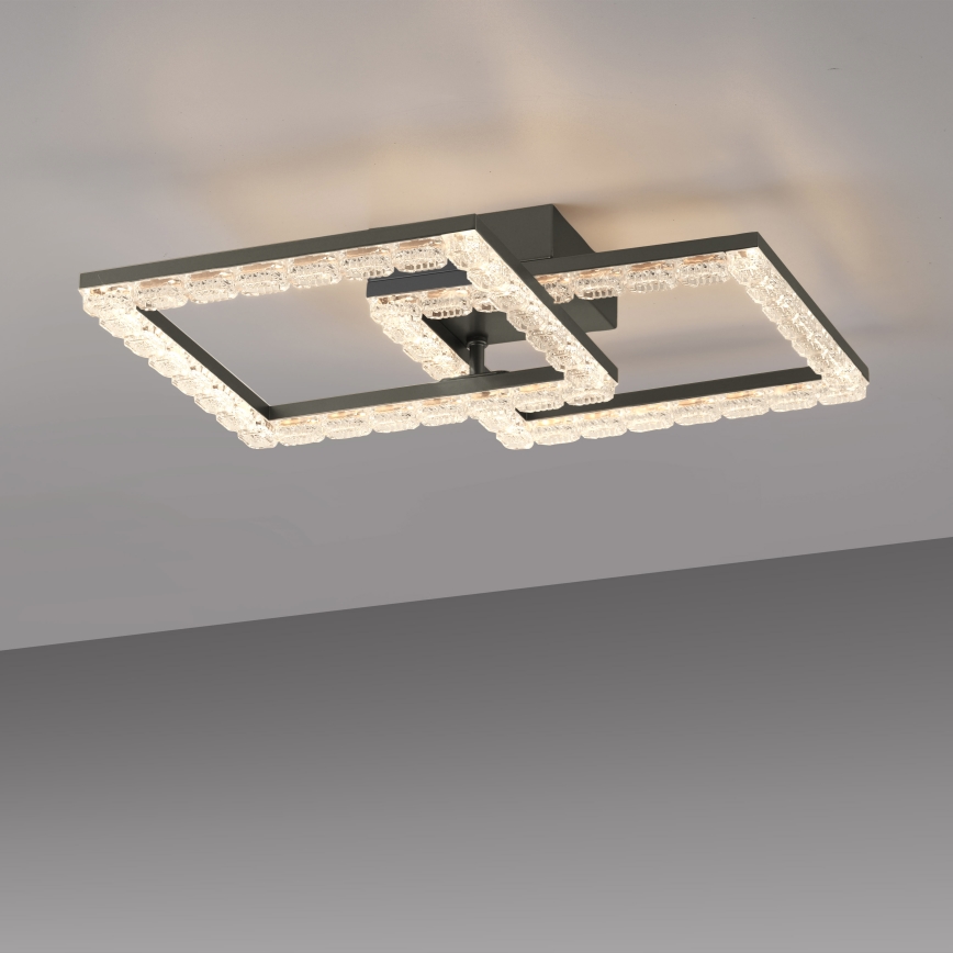 JUST LIGHT. 14732-18 - LED loftlampe GLITRA LED/17,5W/230V 37,6x37,6 cm sort
