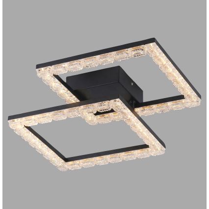 JUST LIGHT. 14732-18 - LED loftlampe GLITRA LED/17,5W/230V 37,6x37,6 cm sort