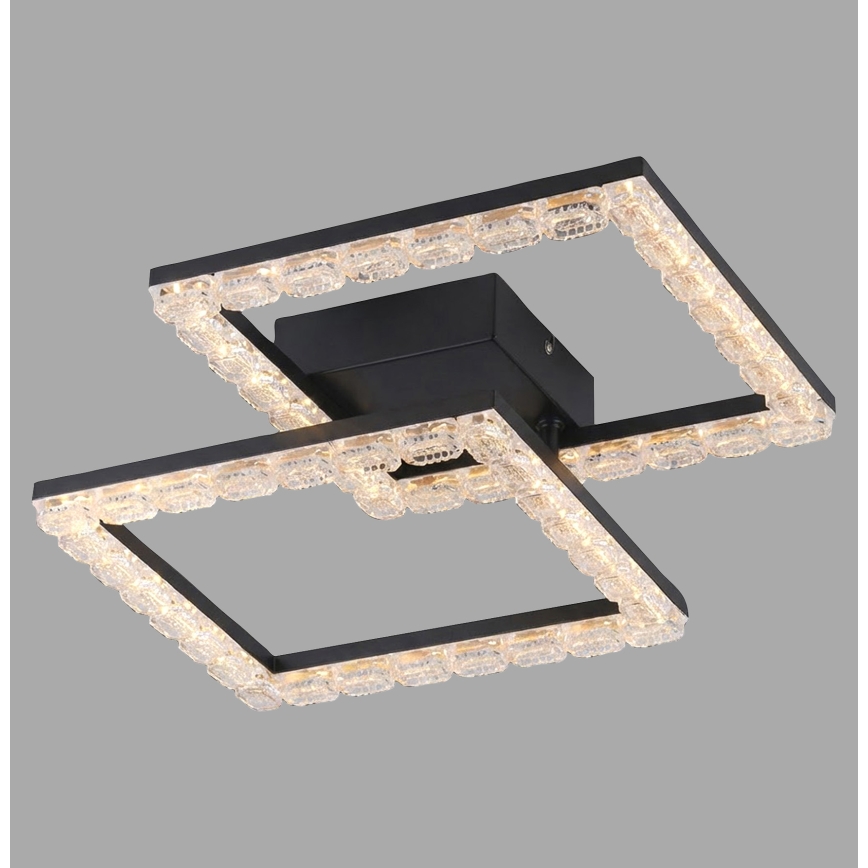 JUST LIGHT. 14732-18 - LED loftlampe GLITRA LED/17,5W/230V 37,6x37,6 cm sort