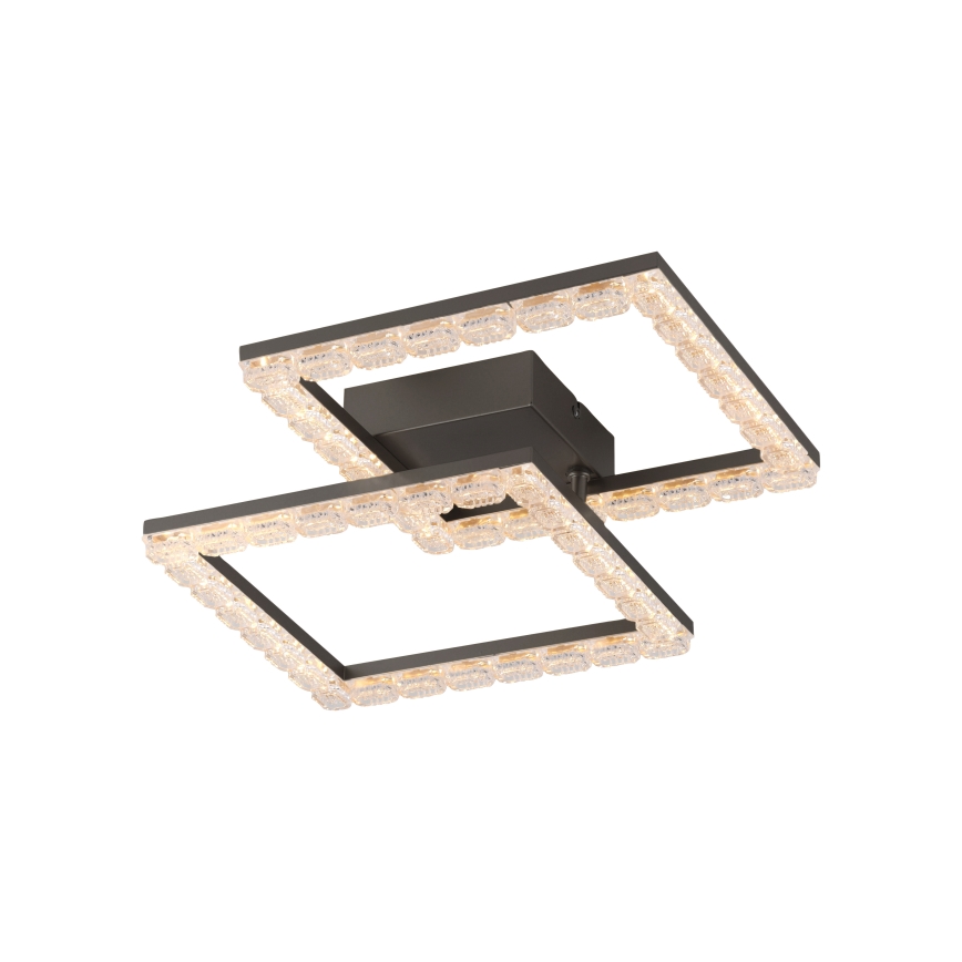 JUST LIGHT. 14732-18 - LED loftlampe GLITRA LED/17,5W/230V 37,6x37,6 cm sort