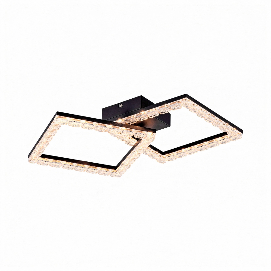 JUST LIGHT. 14732-18 - LED loftlampe GLITRA LED/17,5W/230V 37,6x37,6 cm sort