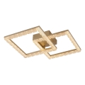 JUST LIGHT. 14732-60 - LED loftlampe GLITRA LED/17,5W/230V 37,6x37,6 cm guld