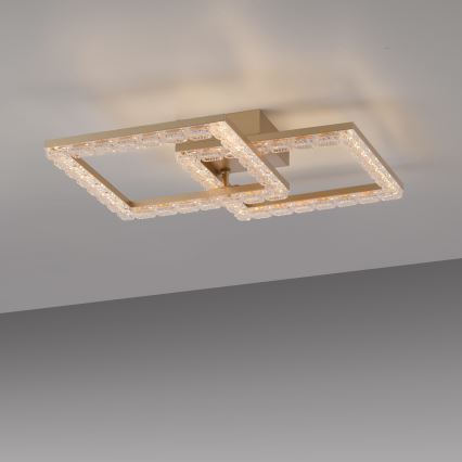 JUST LIGHT. 14732-60 - LED loftlampe GLITRA LED/17,5W/230V 37,6x37,6 cm guld
