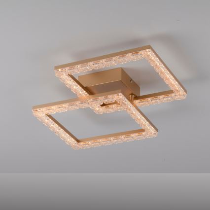 JUST LIGHT. 14732-60 - LED loftlampe GLITRA LED/17,5W/230V 37,6x37,6 cm guld