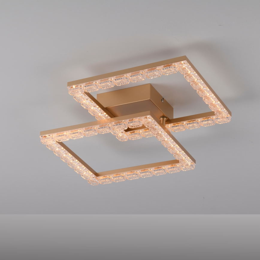 JUST LIGHT. 14732-60 - LED loftlampe GLITRA LED/17,5W/230V 37,6x37,6 cm guld