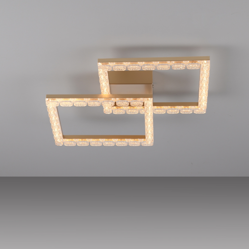 JUST LIGHT. 14732-60 - LED loftlampe GLITRA LED/17,5W/230V 37,6x37,6 cm guld