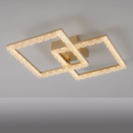 JUST LIGHT. 14732-60 - LED loftlampe GLITRA LED/17,5W/230V 37,6x37,6 cm guld