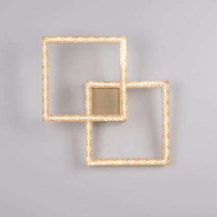 JUST LIGHT. 14732-60 - LED loftlampe GLITRA LED/17,5W/230V 37,6x37,6 cm guld