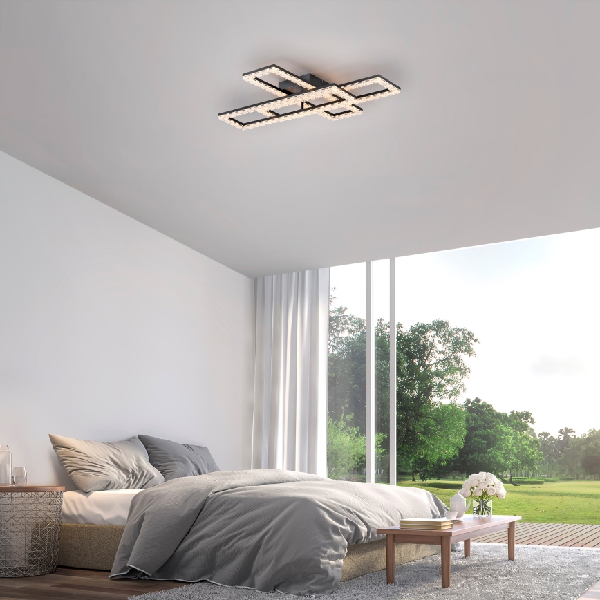 JUST LIGHT. 14733-18 - LED loftlampe GLITRA LED/35W/230V 57x72 cm sort