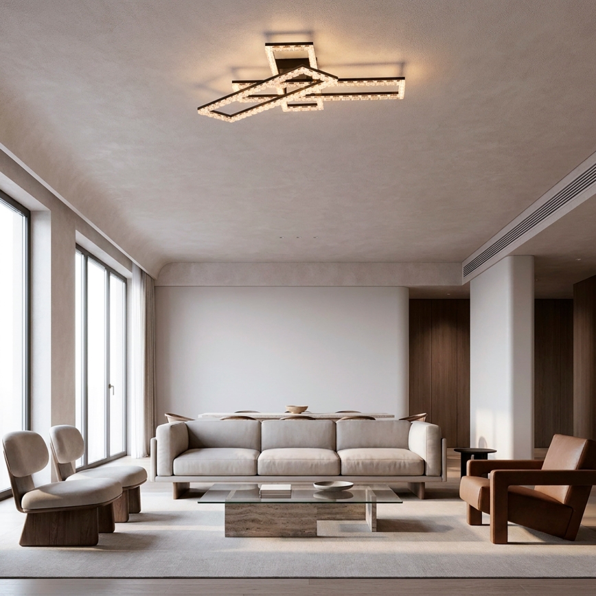 JUST LIGHT. 14733-18 - LED loftlampe GLITRA LED/35W/230V 57x72 cm sort